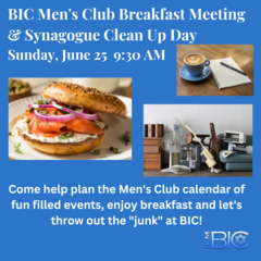 Banner Image for Men's Club Breakfast Meeting & Shul Clean Up Day