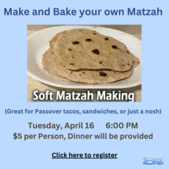 Banner Image for Soft Matza Making