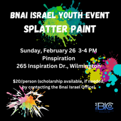 Banner Image for Hebrew School Event - Pinspiration (Splatter Paint)